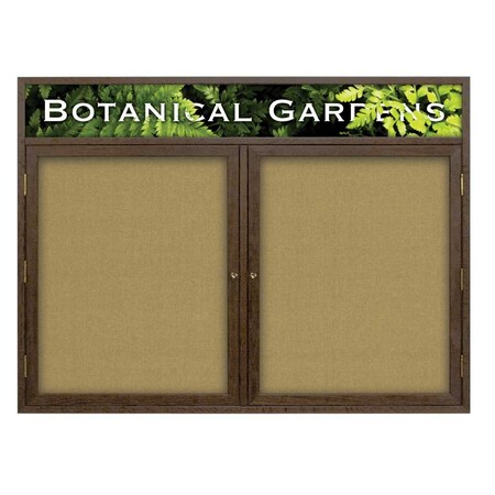 United Visual Products Open Faced Traditional Corkboard, 60x36" UV643A-SATIN-DBURGU